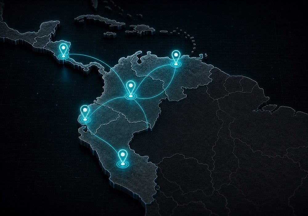 Cobertura regional Colombia, Perú, Ecuador, Panamá y Venezuela